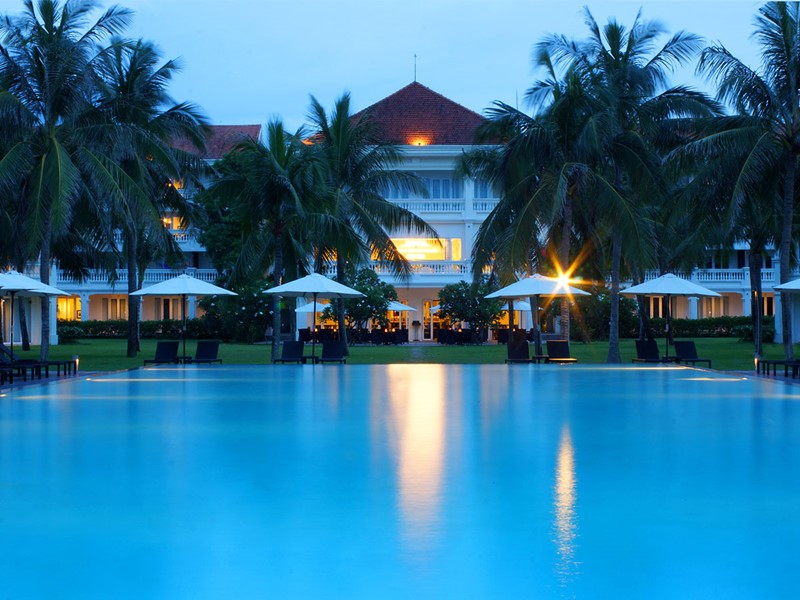 Autre vue de la piscine de l'hôtel Boutique Hoi An Resort au Vietnam