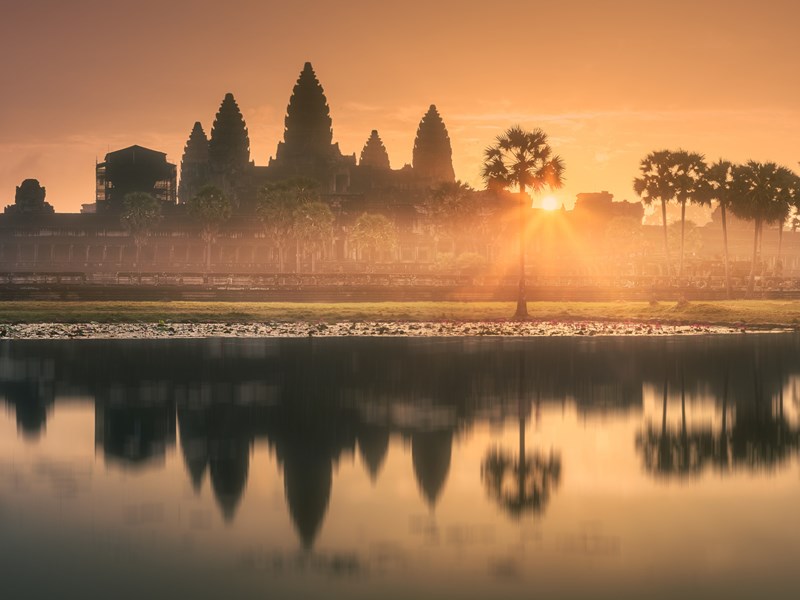 Angkor et ses matinées fraîches et lumineuses