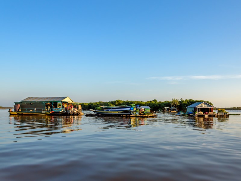 Les maisons sur pilotis du Tonlé Sap