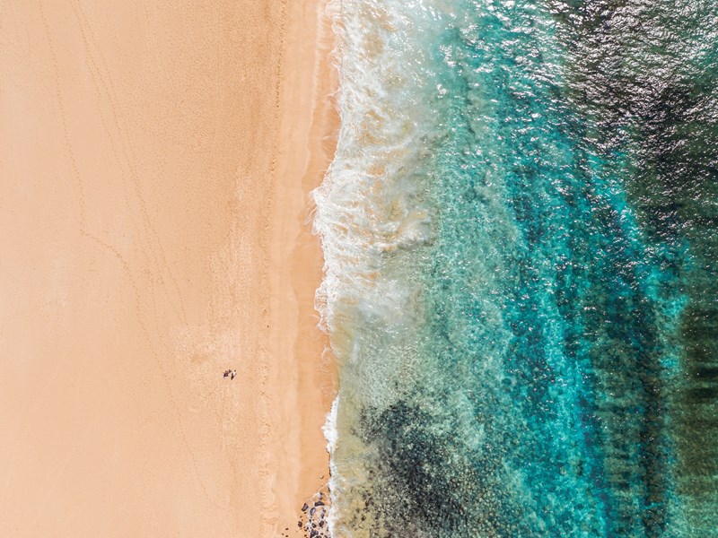 L'océan rencontre les plages dorées
