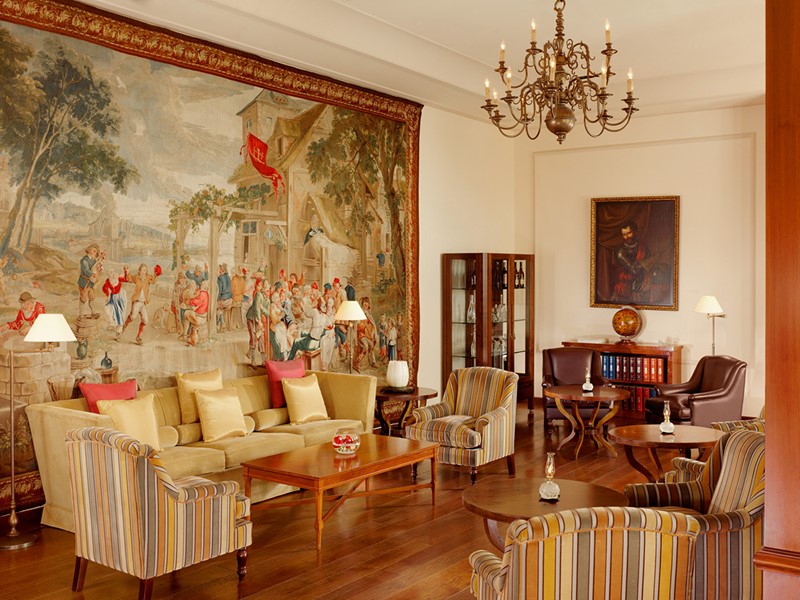 Le lounge George Sand du Castillo Hotel à Majorque