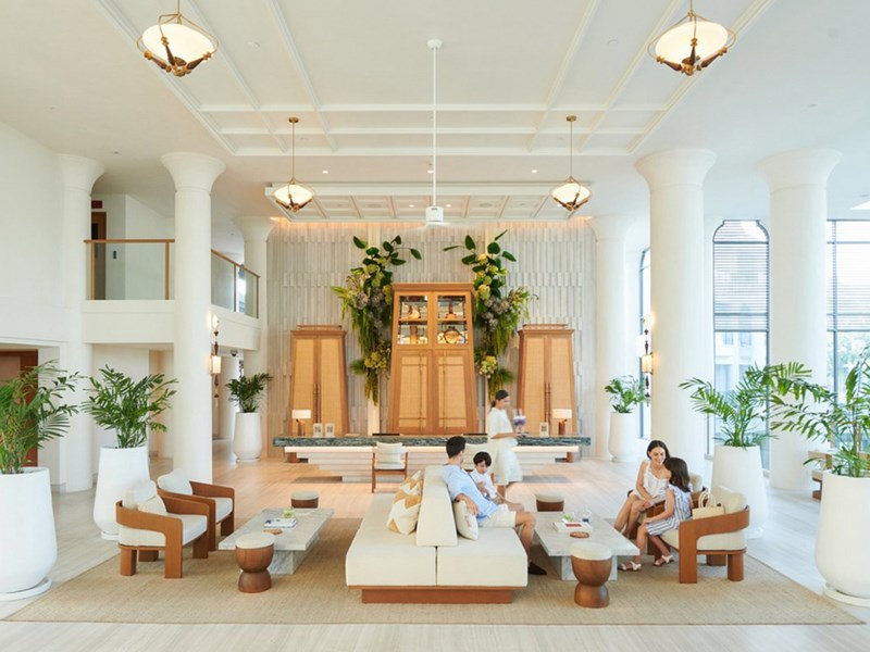 Le lobby de l'hôtel