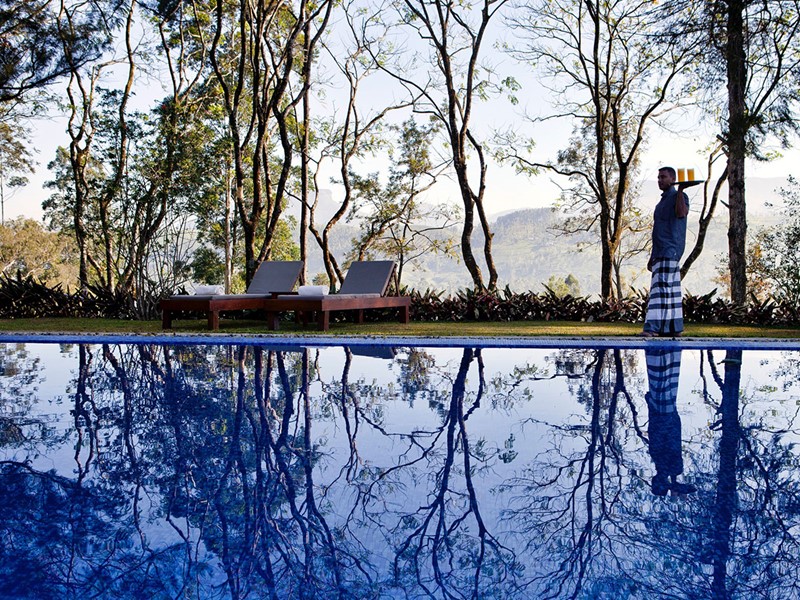 La piscine de l'hôtel Ceylon Tea Trails au Sri Lanka