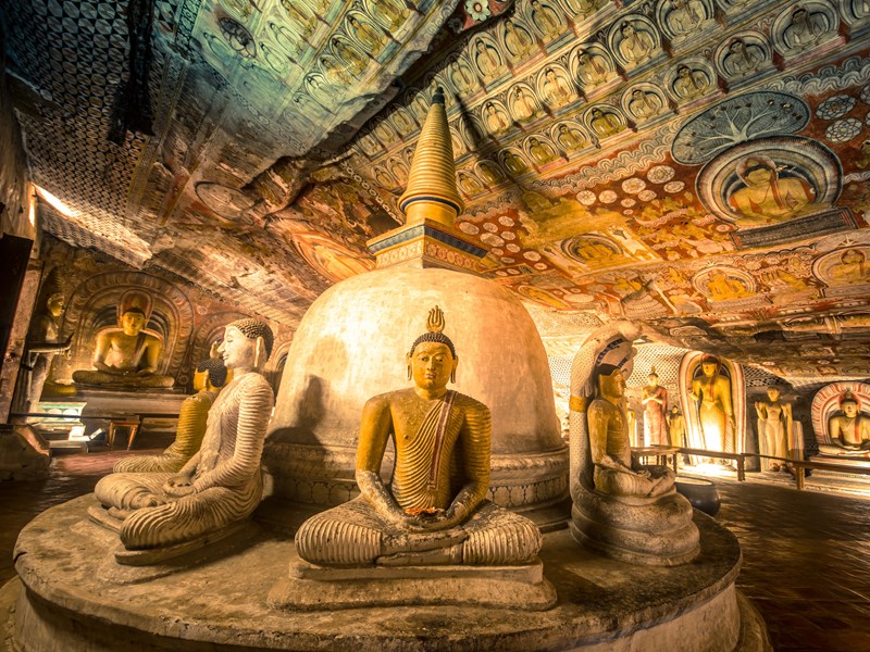 Les fresques bouddhiques de Dambulla
