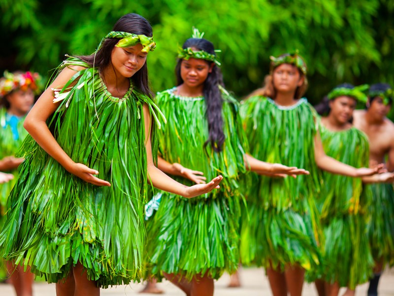 Danse traditionnelle polynésienne à Mangareva