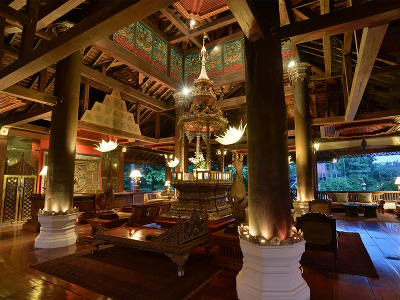 Le lobby du spa du Dhara Dhevi à Chiang Mai