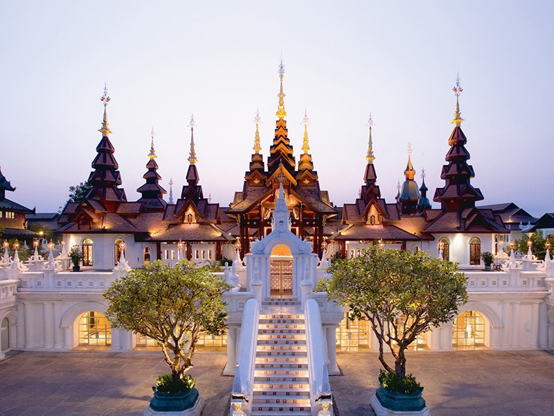 Le lobby du Dhara Dhevi à Chiang Mai