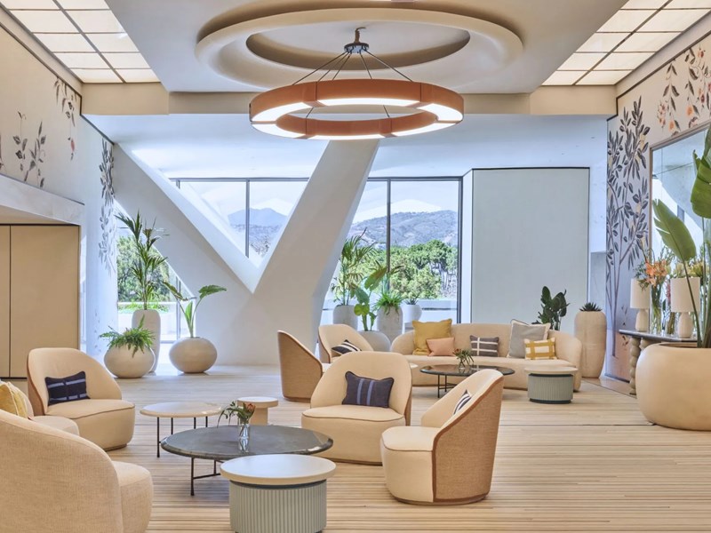 Le lobby de l'hôtel 