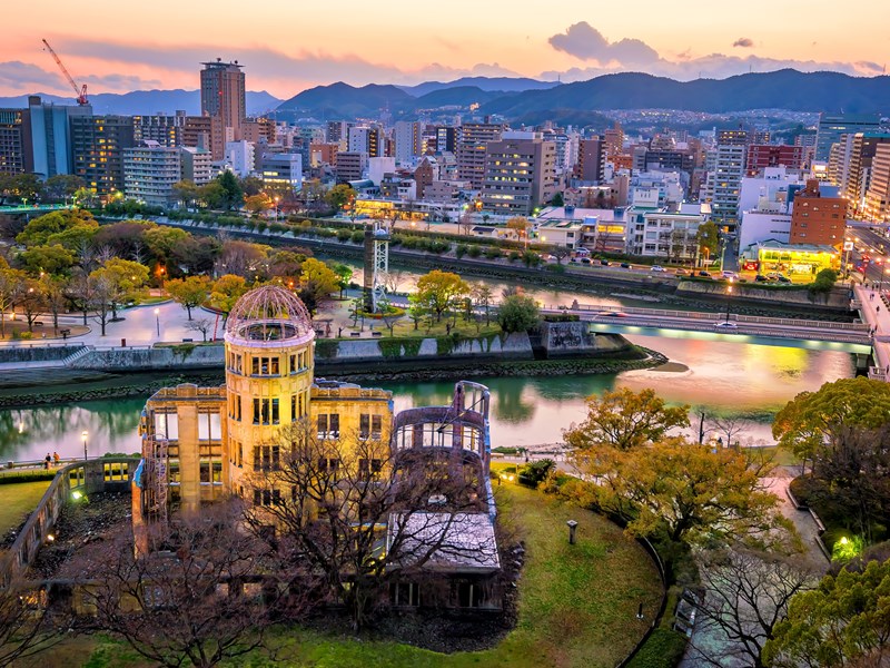 Vue aérienne du Mémorial de la paix, Hiroshima