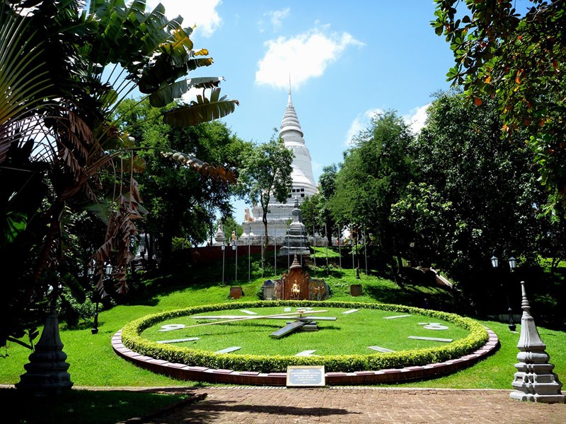 Visite de Wat Phnom au Cambodge