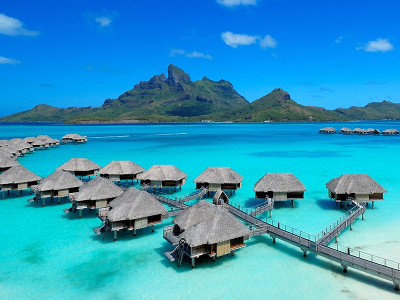 Les superbes villas de luxe du Four Seasons à Bora Bora