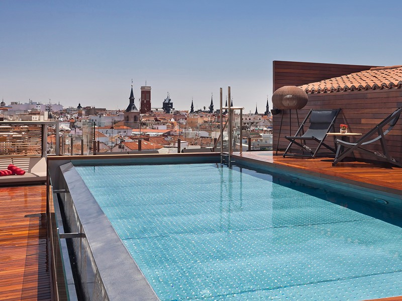 La piscine du Gran Meliá, situé dans le Madrid des Habsbourg