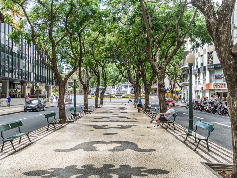 Empruntez l'avenue Arriaga avec sa grande esplanade pavée de calçada typique qui accueille de nombreux événements