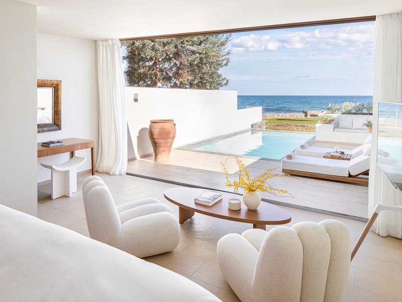 Luxury Junior Suite Private Pool & Gym with Sea View