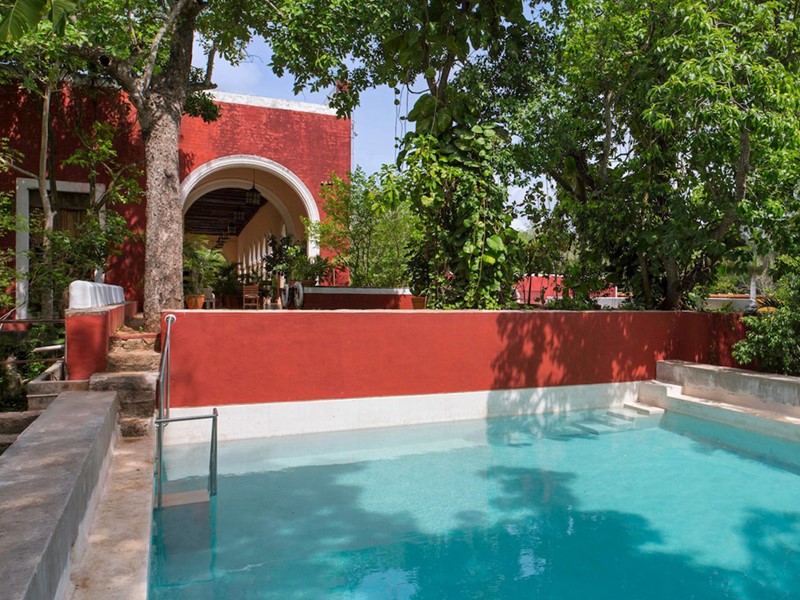 La piscine de la suite Casa del Patron de l'Hacienda Temozon