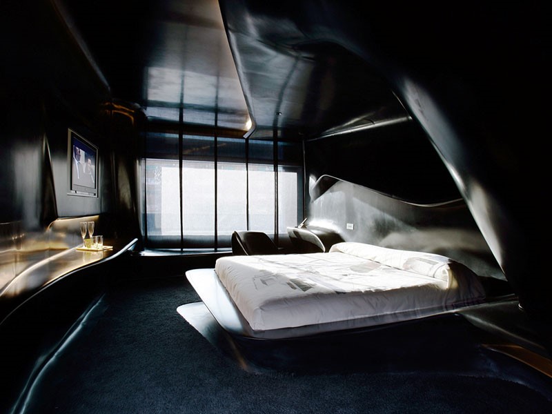 Chambre Space Club by Zaha Hadid de l'hôtel Silken Puerta de América à Madrid