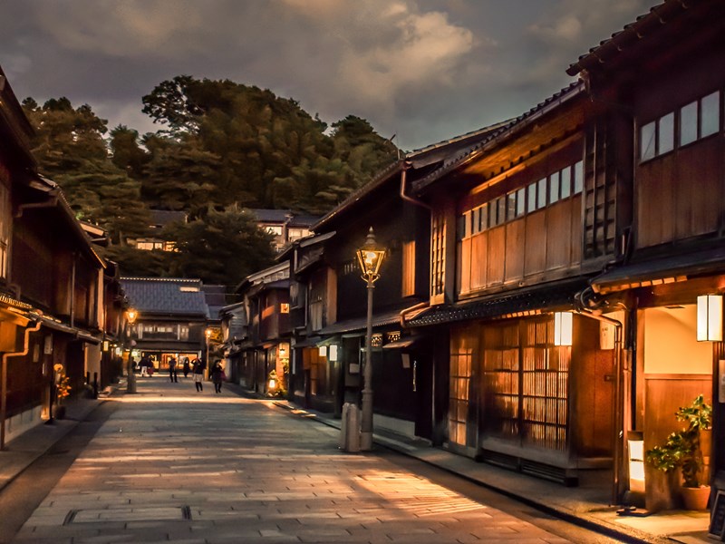 Rue typiquement japonaise à Kanazawa