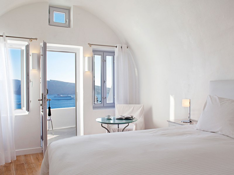 Chambre Double de l'hôtel Katikies en Grèce