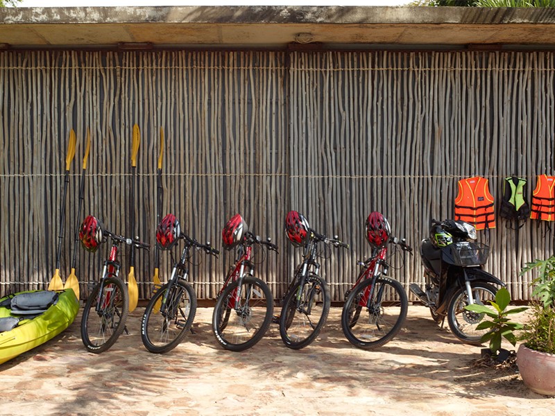 Balade à vélo à l'hôtel Knai Bang Chatt au Cambodge
