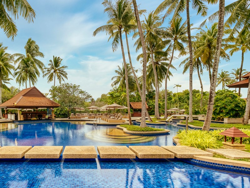 L'immense piscine du Banyan Tree