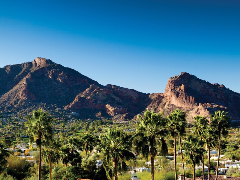 La montagne Camelback à Scottsdale