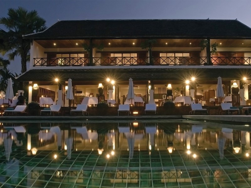 Autre vue de la piscine du Belmond La Résidence Phou Vao au Laos