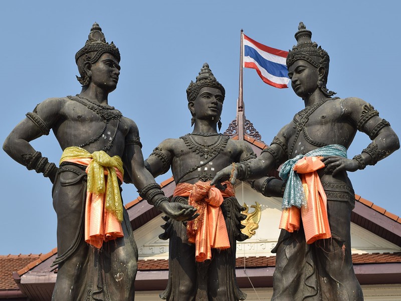 Découverte du fameux Monument aux Trois Rois à Chiang Mai