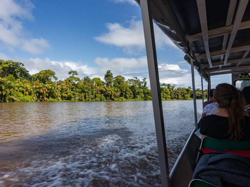 Découvrez la beauté du parc national de Tortuguero en bateau