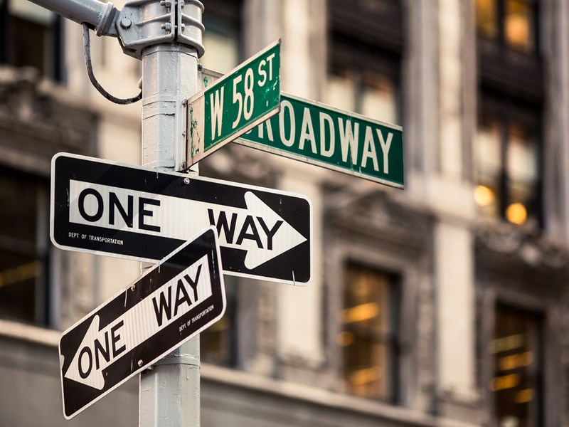 Panneau Broadway au cœur de Manhattan