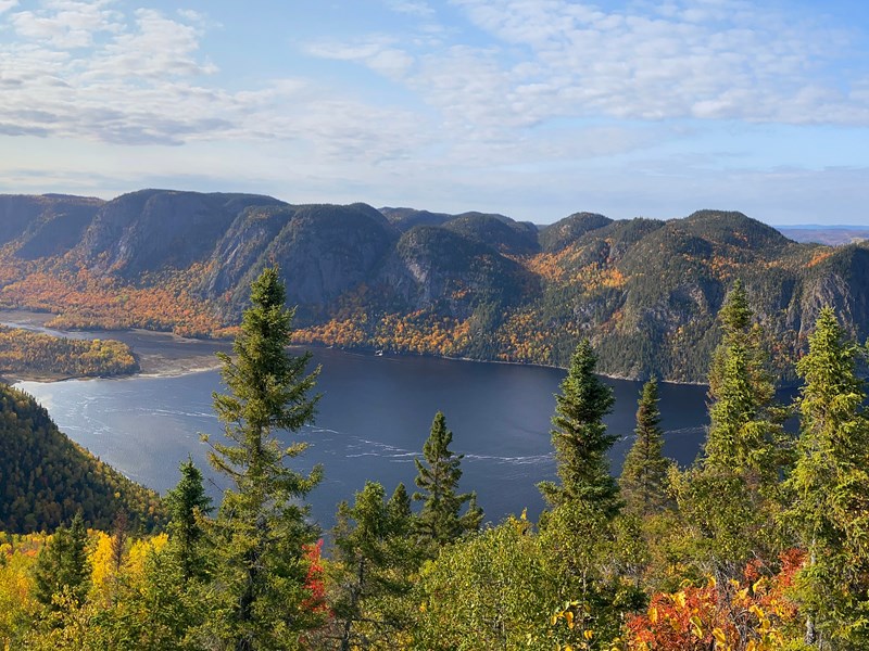 Vue panoramique sur les Fjords de Saguenay