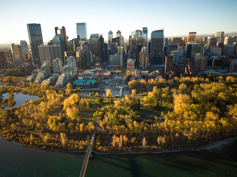 Calgary, vue aérienne