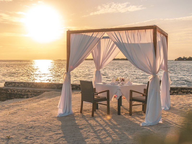 Un diner romantique au bord de la plage