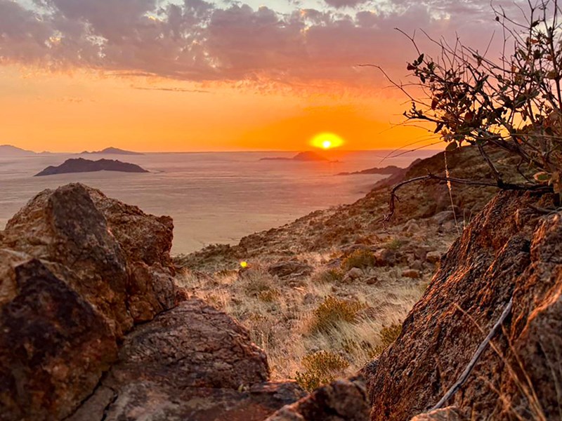 Fin de journée sur le Namib