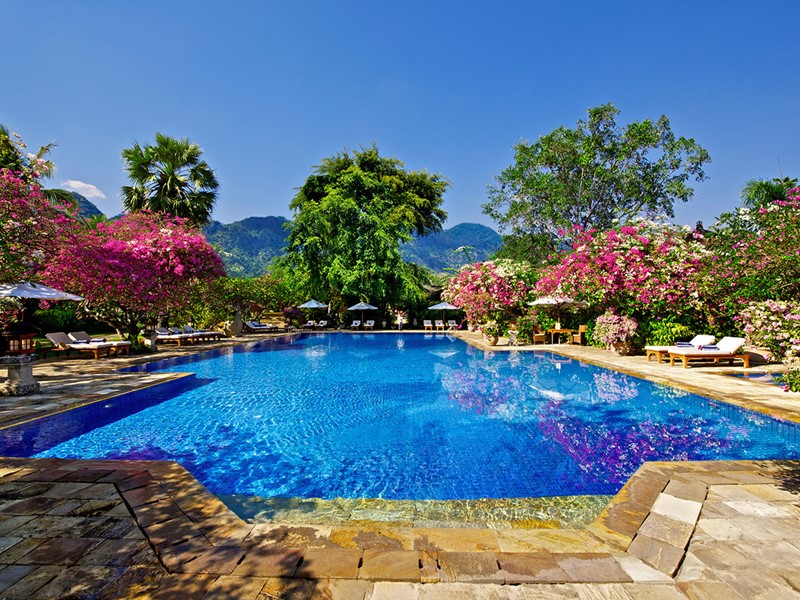 La piscine du Matahari Beach Resort à Bali