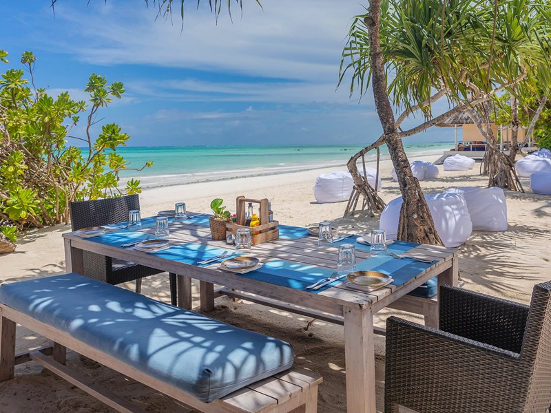 Le restaurant Gabi Beach, les pieds dans le sable