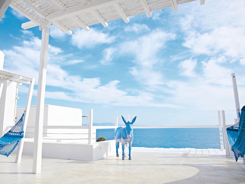 La terrasse du Grecotel Mykonos Blu
