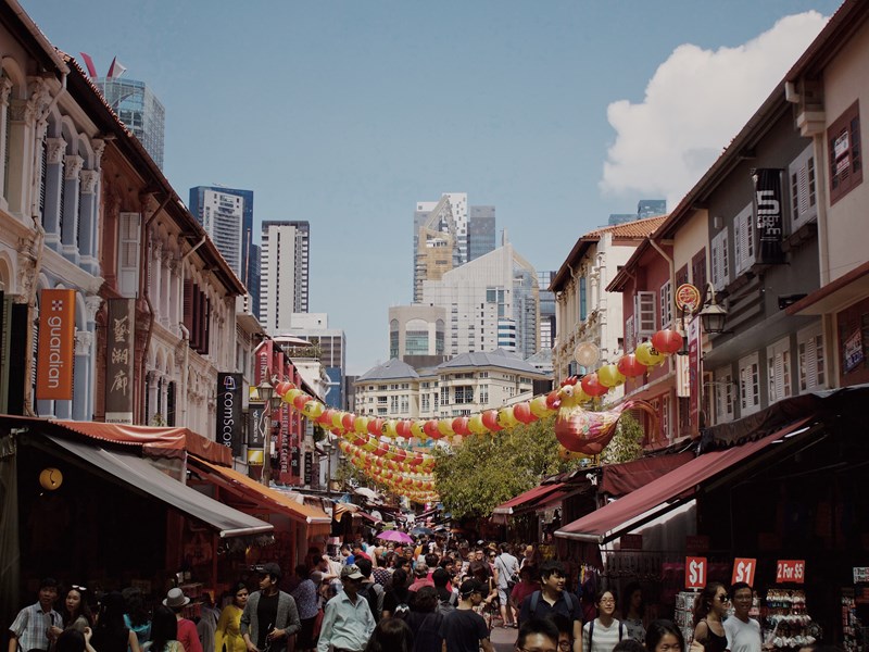 Les rues animées de Chinatown