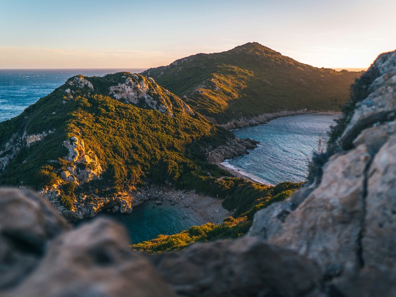 La plage de Porto Timoni à Corfou