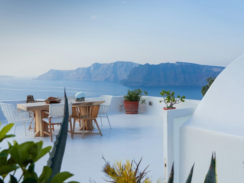 Vue sur la caldeira de Santorin