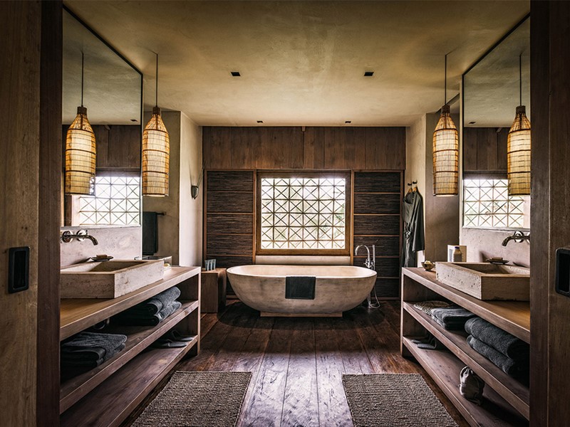 Salle de bain d'une villa