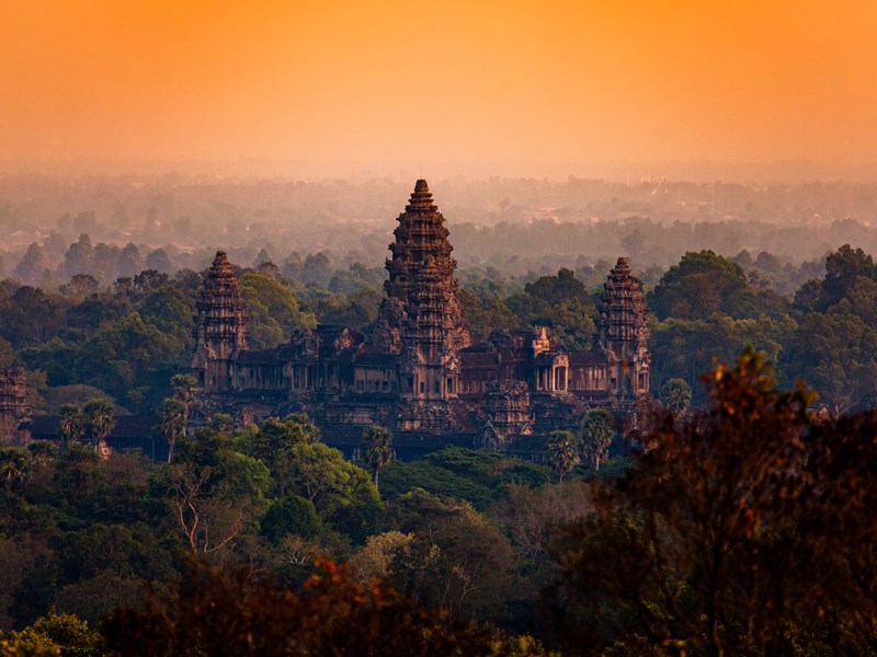 Le superbe temple d'Angkor Vat