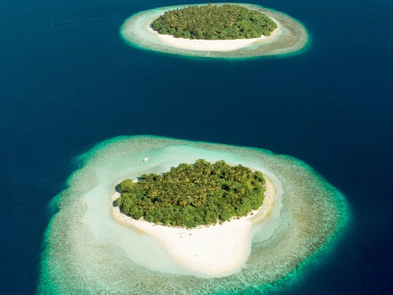 Un chapelet d'îles aux Maldives