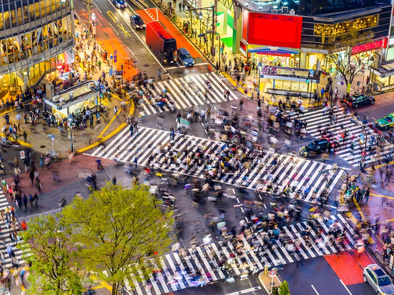 Le fameux carrefour de Shibuya