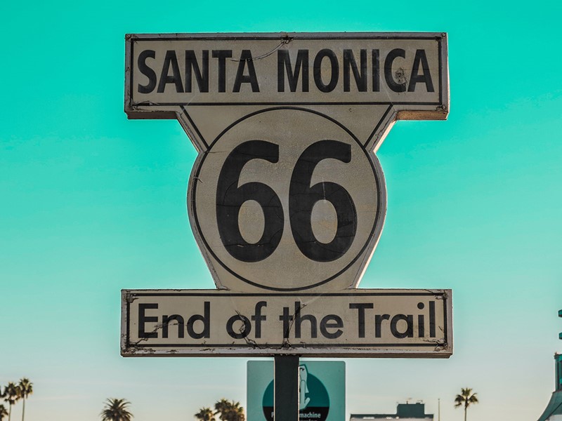 La fin de la route 66 à Santa Monica