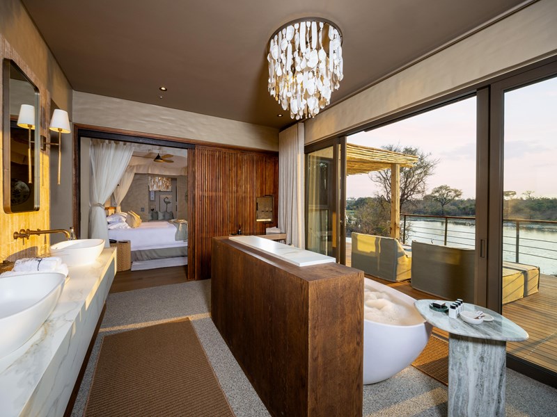 Salle de bain avec vue