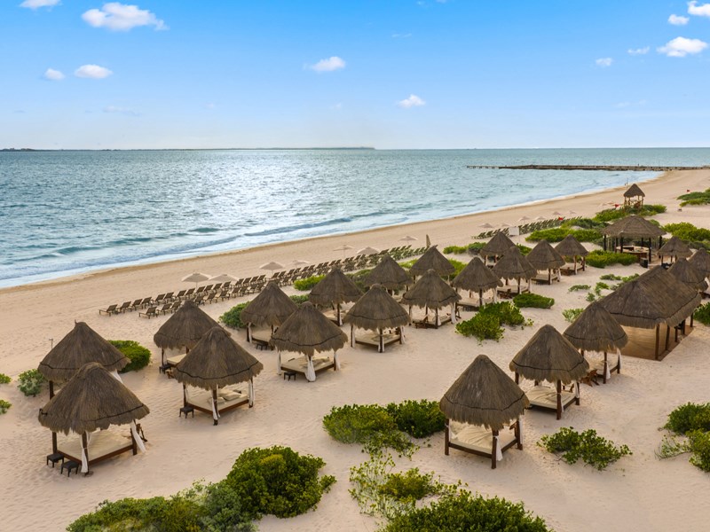 Une plage de sable blanc 