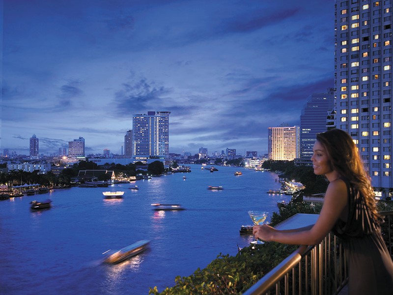 Splendide vue sur la rivière de Chao Phraya