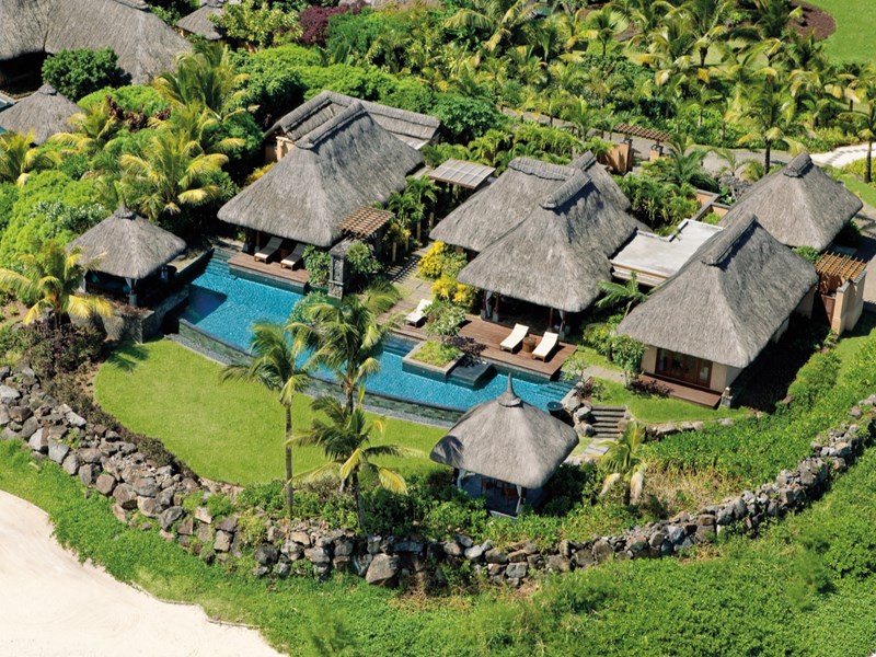 La vue aérienne de la Shanti Villa