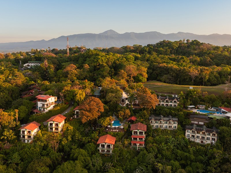 Vue aérienne de l'hôtel Si Como No au Costa Rica