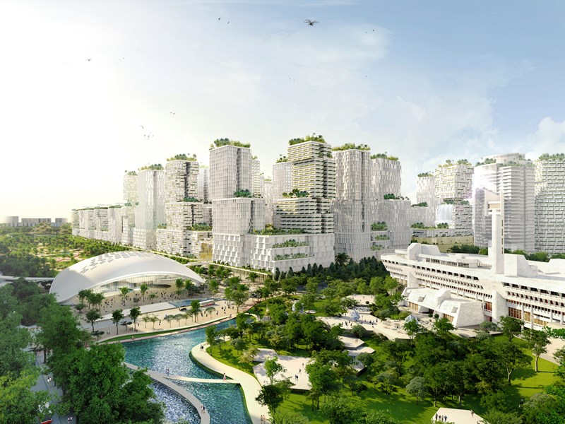 Le nouveau projet de la ville, le Jurong Lake District